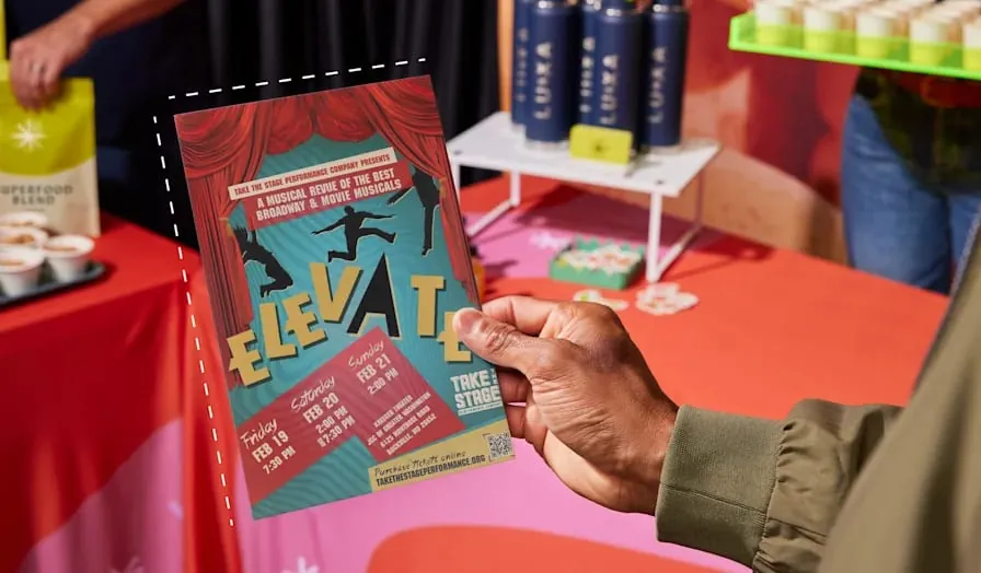 Printed event posters and campaign artwork