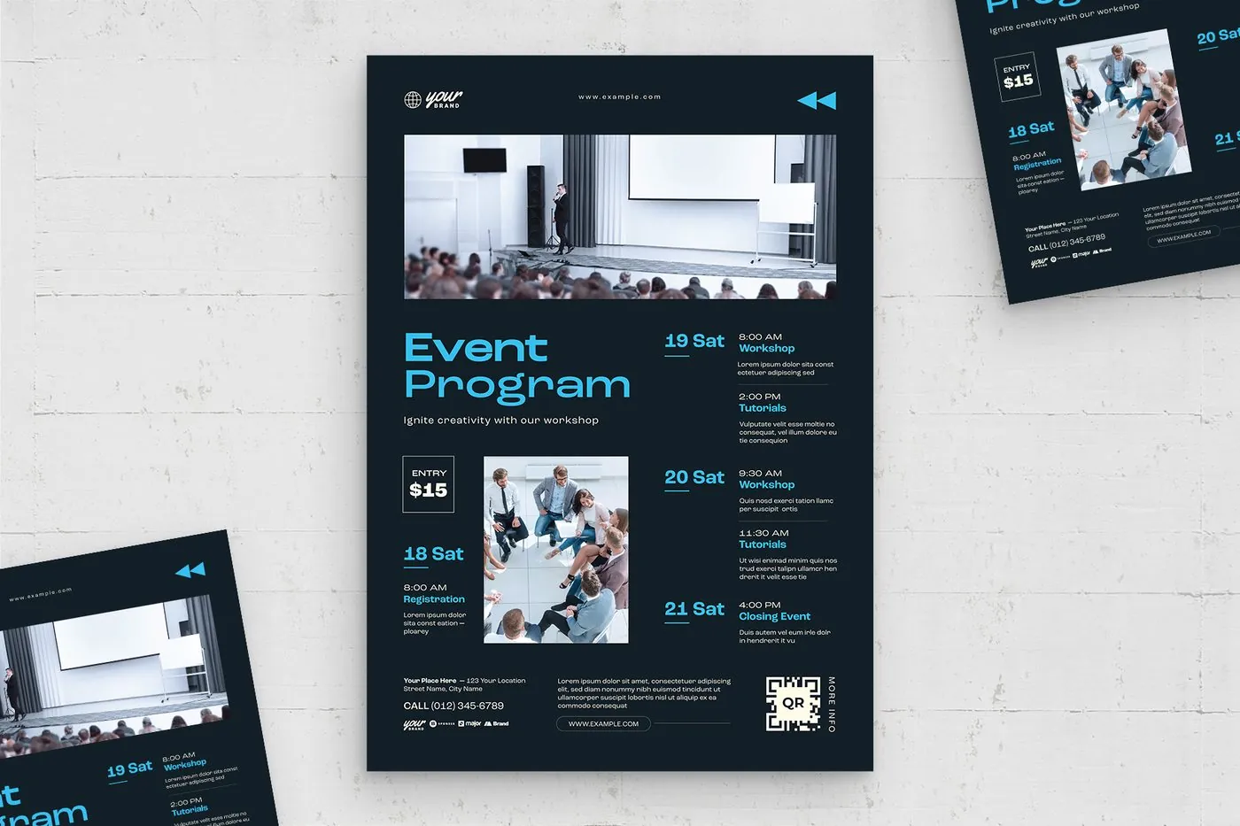 Printed event programme and agenda